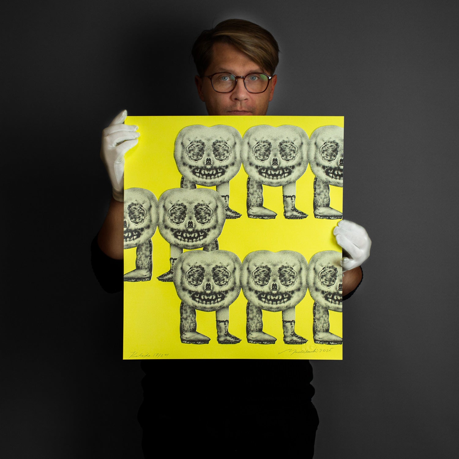 marcin jedlikowski, kolejka, serigrafia, sitodruk, kwiaciarnia grafiki, graphics flower shop