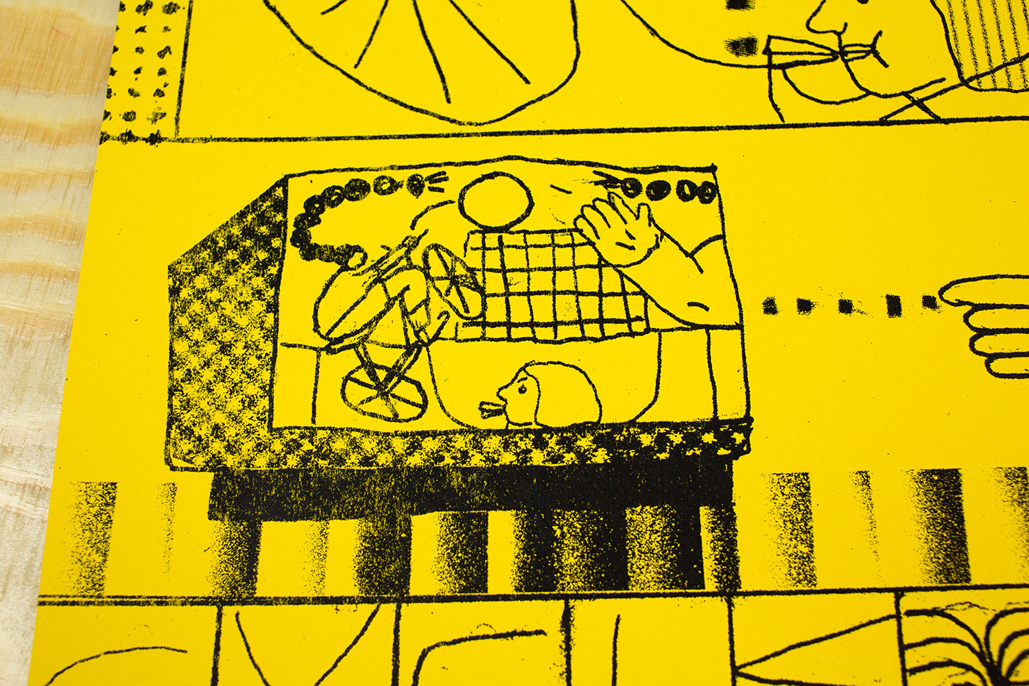 Nina Budzyńska, Cycle Ball, cyklograf, sitodruk, serigrafia, silkscreen, siebdruck, sitotisk, kwiaciarnia grafiki, graphics flower shop