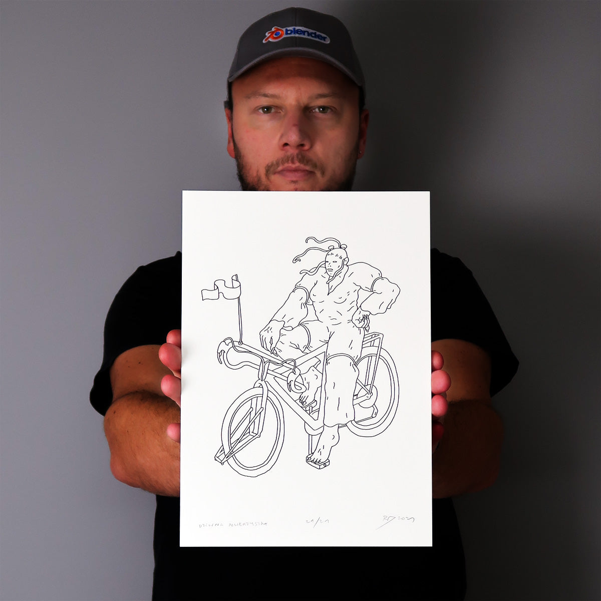 rafał dominik, dziwna rowerzeystka, serigrafia, sitodruk, silkscreen